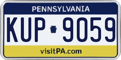 PA license plate KUP9059