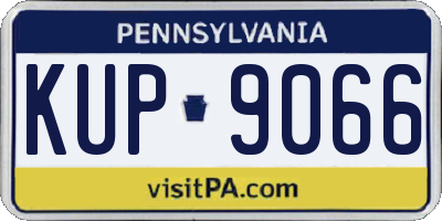 PA license plate KUP9066