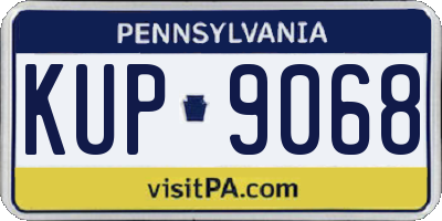PA license plate KUP9068