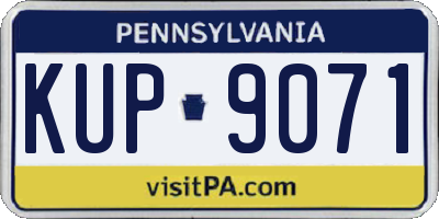PA license plate KUP9071