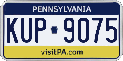 PA license plate KUP9075