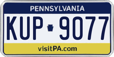 PA license plate KUP9077