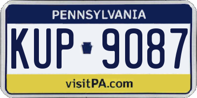 PA license plate KUP9087