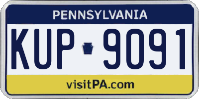 PA license plate KUP9091