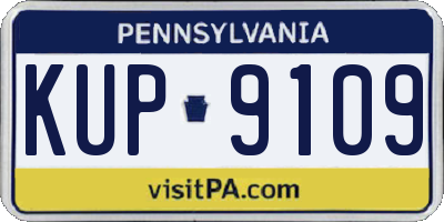 PA license plate KUP9109