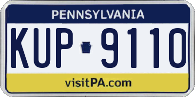 PA license plate KUP9110