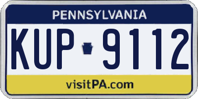 PA license plate KUP9112