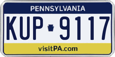 PA license plate KUP9117