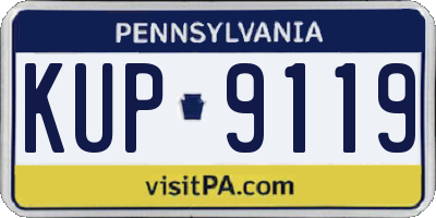 PA license plate KUP9119