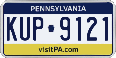 PA license plate KUP9121