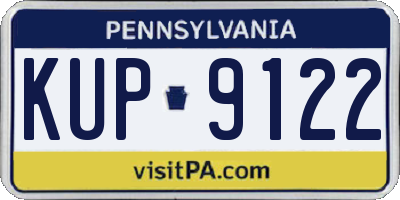 PA license plate KUP9122