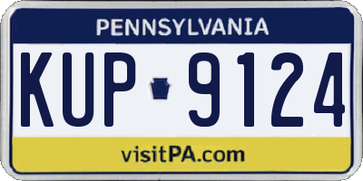 PA license plate KUP9124