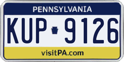 PA license plate KUP9126