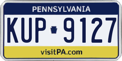 PA license plate KUP9127