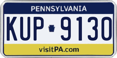 PA license plate KUP9130
