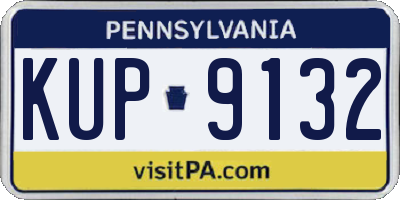 PA license plate KUP9132
