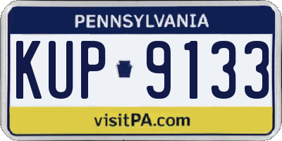 PA license plate KUP9133