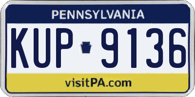 PA license plate KUP9136