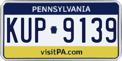 PA license plate KUP9139