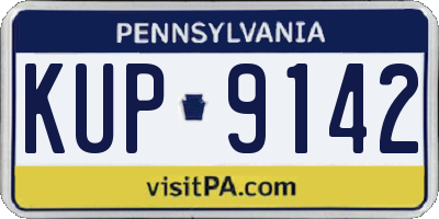 PA license plate KUP9142