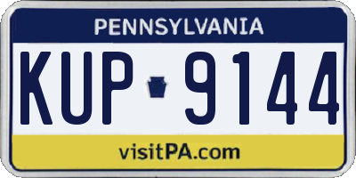 PA license plate KUP9144