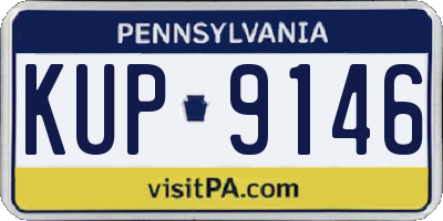 PA license plate KUP9146