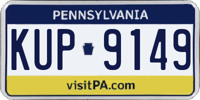 PA license plate KUP9149