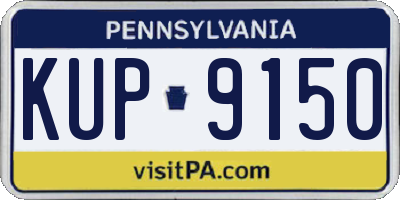PA license plate KUP9150