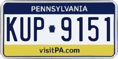 PA license plate KUP9151
