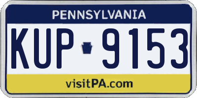 PA license plate KUP9153