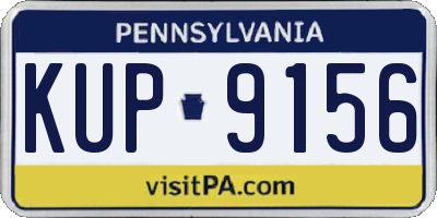 PA license plate KUP9156