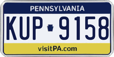 PA license plate KUP9158