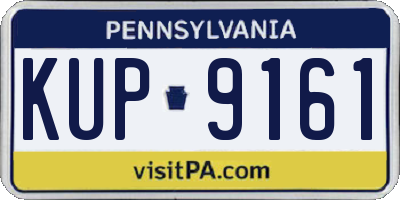 PA license plate KUP9161