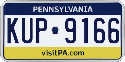 PA license plate KUP9166