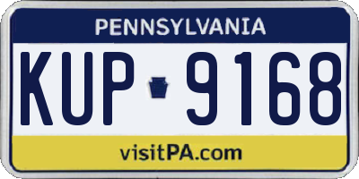 PA license plate KUP9168