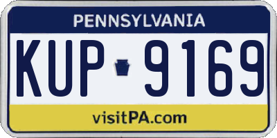 PA license plate KUP9169