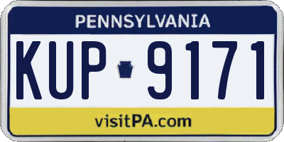 PA license plate KUP9171