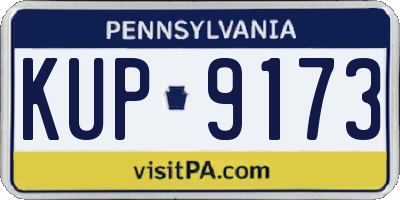 PA license plate KUP9173