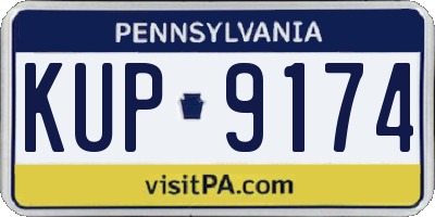 PA license plate KUP9174