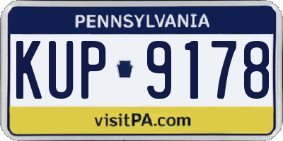 PA license plate KUP9178