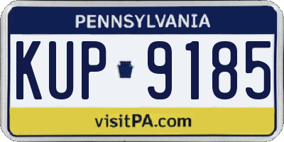 PA license plate KUP9185