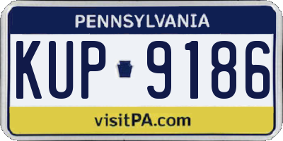 PA license plate KUP9186