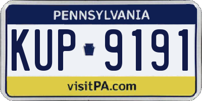 PA license plate KUP9191