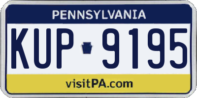 PA license plate KUP9195