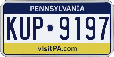 PA license plate KUP9197