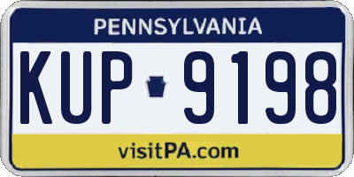 PA license plate KUP9198