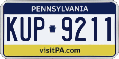 PA license plate KUP9211
