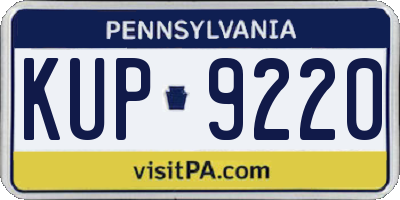 PA license plate KUP9220