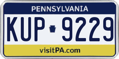 PA license plate KUP9229