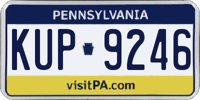 PA license plate KUP9246